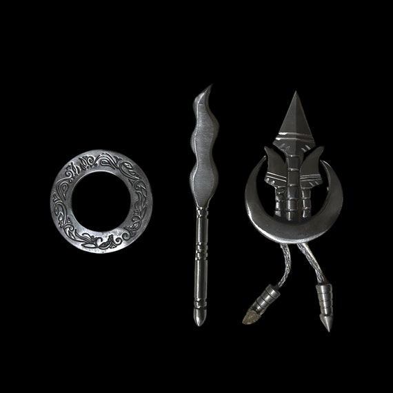 Dumala Shingar SARABLOH, Dumala Traditional Shastar set, dumala accessories, Chand bagan tora pin, Chakri, Nihang Singh, Sikh items,