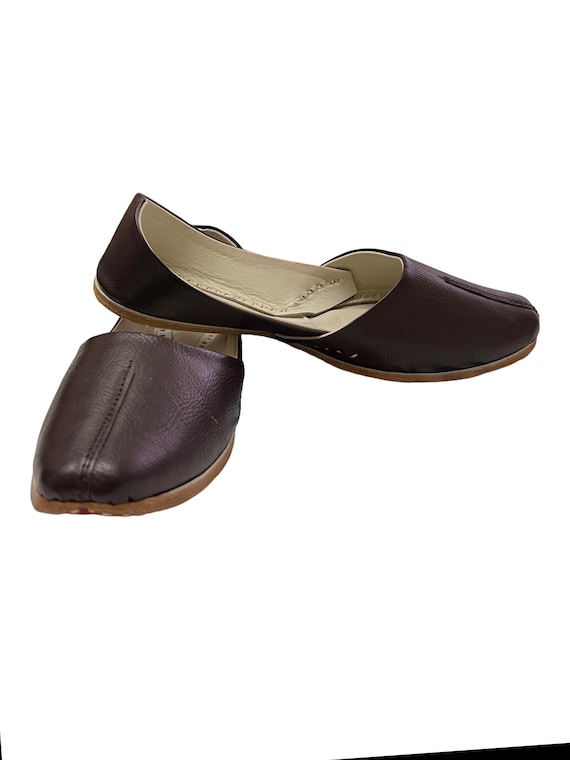 Handmade Men's Punjabi Jutti Leather Shoes | Traditional Indian Mojari Khussa | Wedding Groom Shoes | Mens Ethnic Ethnic Flat Loafers
