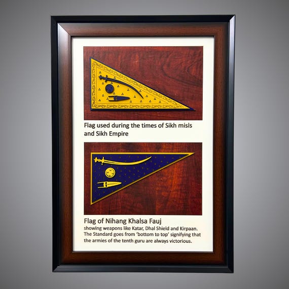 Old Sikh Flag Wall Hanging, Home Decor, Khalsa Raj, Sikh Gift Items
