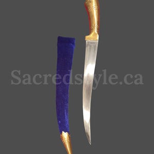 Hand Made Sarbloh Khanjar with Brass handle, Pesh Kabz, Sikh Kakar, Kukri, Kakkar, Sikh Gift Items