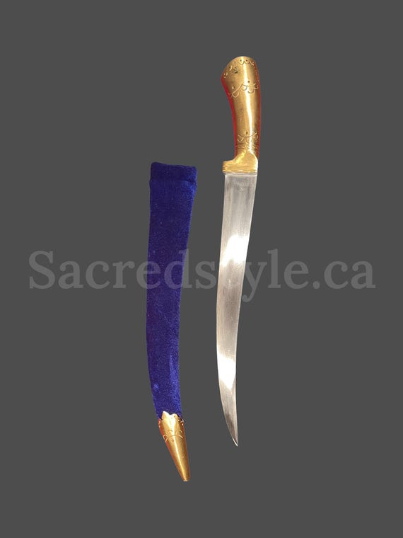 Hand Made Sarbloh Khanjar with Brass handle, Pesh Kabz, Sikh Kakar, Kukri, Kakkar, Sikh Gift Items