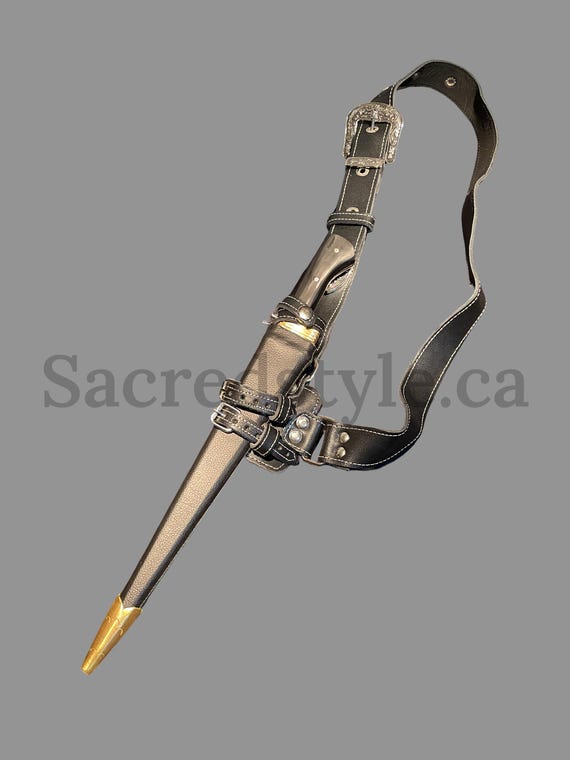 Khanjar and Leather Gatra Set,Sarbloh Khanjar, Strap, Kukri strap, Sikh Kakar, Sikh Kakkar, Sikh Gift Items