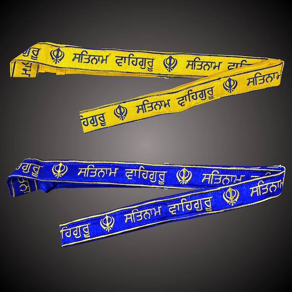 Gatra, Satnam Waheguru, Stylish Kirpan Strap, Sikh Kakar, Kakkar,  Kurki strap, Sikh items.