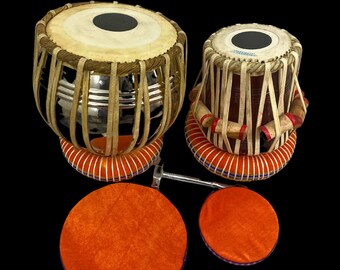 タブラ バヤンセット 木製・金属製　インド製　タブラハンマー付 Amazon | Maharaja Musicals Tabla Set 基本的なタブラ セット