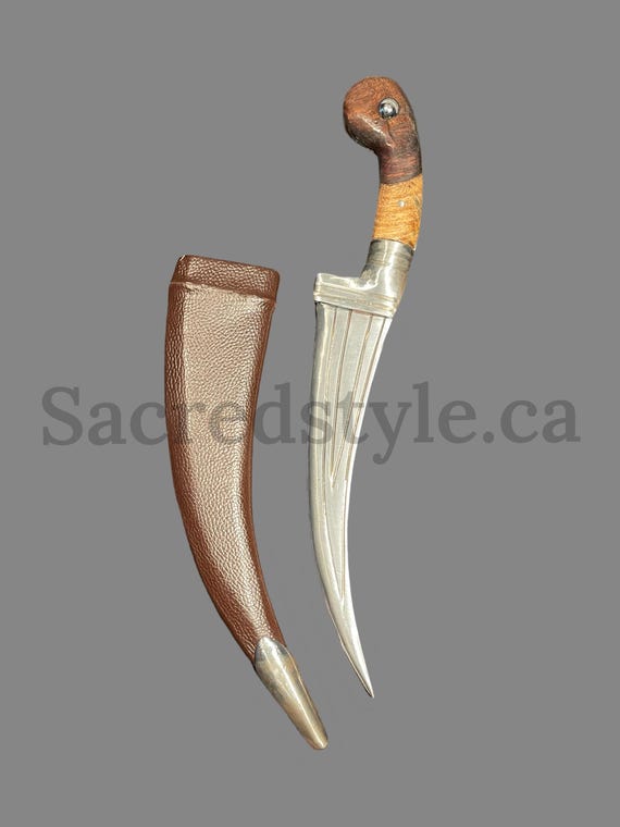 Hand Made Sarbloh Khanjar, Pesh Kabz, Sikh Kakar, Kukri, Kakkar, Sikh Gift Items