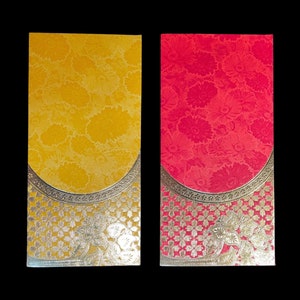 Set van 10, Shagan-envelop, Indiase bruiloft Shagan lafafe, cadeaugeldenvelop, bruiloftsartikelen,