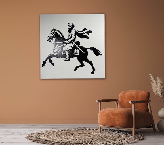 HAND MADE Guru Gobind Singh Ji Foil Art, Wall Hanging, Wall Decor, Home Decor, Sikh Guru Painting, Sikh Wall Art, Sikh Gift Items,