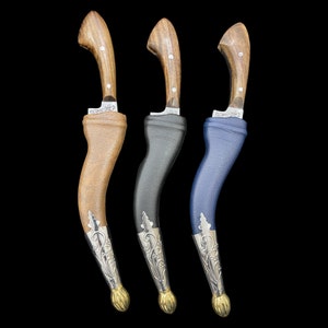 Hand Made Sarbhloh Khanjar,  Sikh Kirpan, Sikh Kakar, Pesh Kabz, Kukri, Kakkar, Leather cover, Nihang Singh Ji, Sikh Gifts, Sikh Items