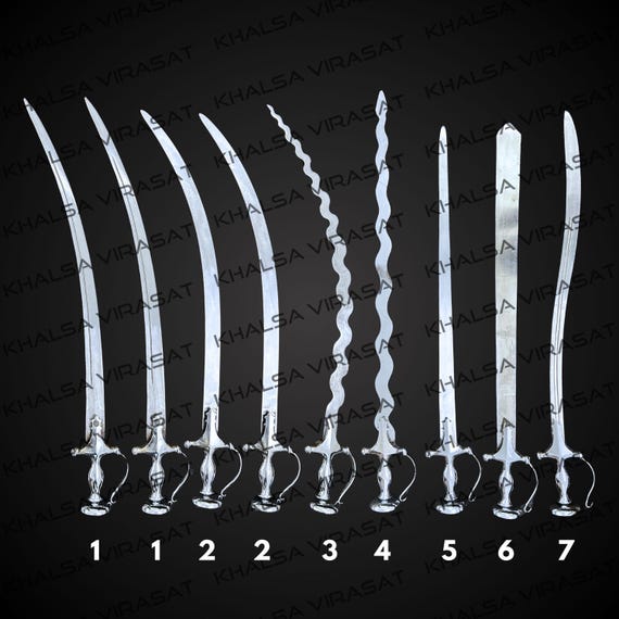 Gatka Kirpan Set of 9 items, Sikh gatka accessory, Sikh Martial Art tools, Sikh Gift items