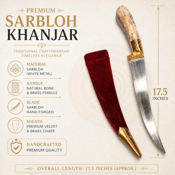 Handmade Sarbloh & Brass Pesh Kabz Khanjar | Premium Sikh Ceremonial Shastar | Handcrafted Khalsa Collectible Blade