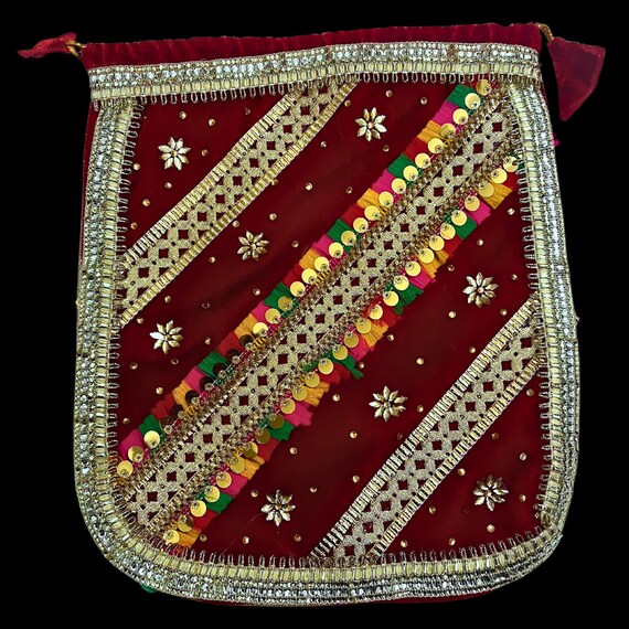 Indian Wedding Items, Large Size Desi Mithai/ Bhaji/Ladoo Bag, Dry Fruit Potli, Potli Bag for Return Gifts Wedding, Sweets Bag Gift,