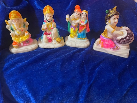 Hindu God Statue, Ganesh ji, Krishan ji, Hanuman ji, table top, home decor, Pooja room Decor, Gift items, Hindu items,