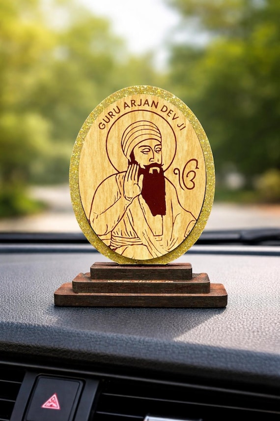 Guru Arjan Dev Ji Car dashboard idol, Car decor, Punjabi, Car Accessories,  Sikh Items,