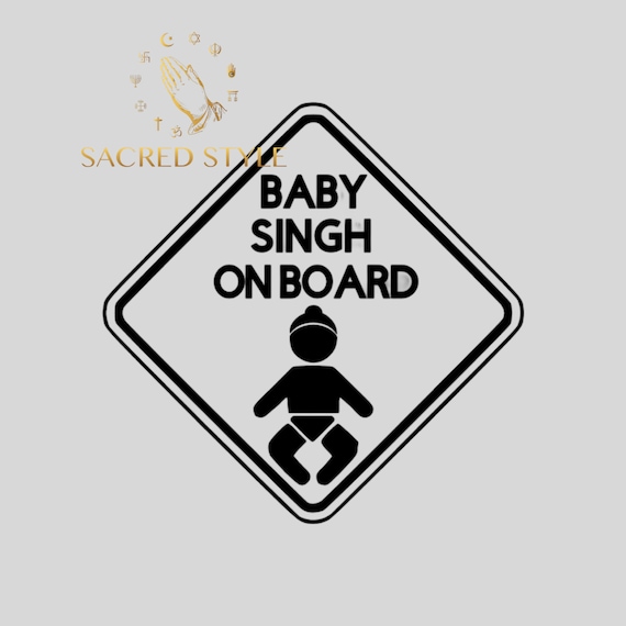 Baby Singh On Board Decal, Sikh baby stickers, Sikh items,