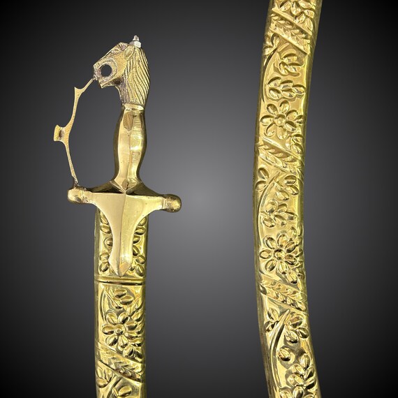 Big Kirpan, Wedding kirpan, Brass Case Kirpan, Big Sword, Groom Accessories, Wedding Accessory, Talvar, Punjabi items, Sikh Items,