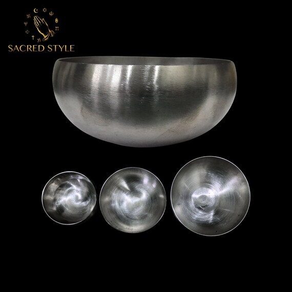 Sarbloh Batta Set of 3 Bowls, Hand Made Iron Bowl, Bata, Sikh Items,