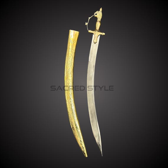 Big Kirpan, Wedding kirpan, Brass Case Kirpan, Big Sword, Groom Accessories, Wedding Accessory, Talvar, Punjabi items, Sikh Items,