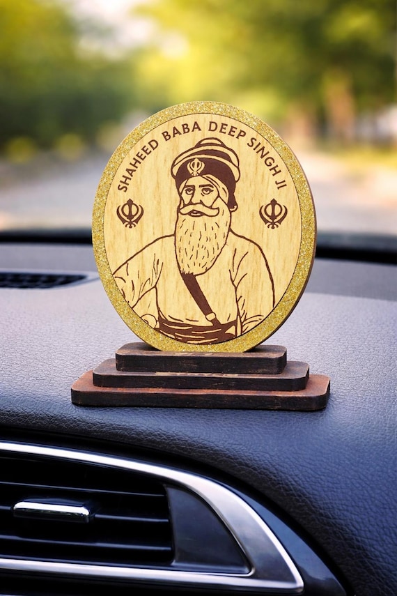 Shaheed Baba Deep Singh Ji Car dashboard idol, Car decor, Punjabi, Car Accessories,  Sikh Items,