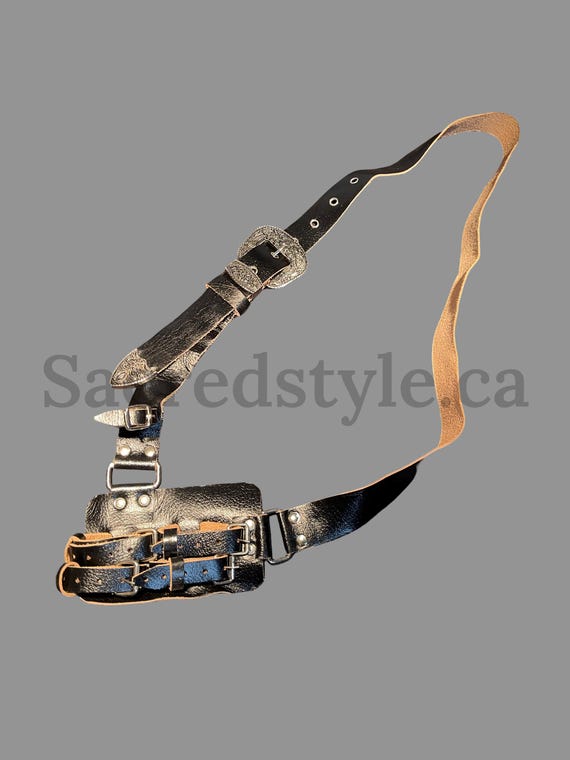 DOUBLE Shastar Gatra, Leather Gatra, Kirpan strap, Khanjar strap, Kukri strap, Sikh Kakar, sikh Kakkar, Sikh Items.