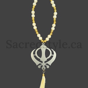 Khanda with beads Car Hanging, Car Decor, Sikh gift Items