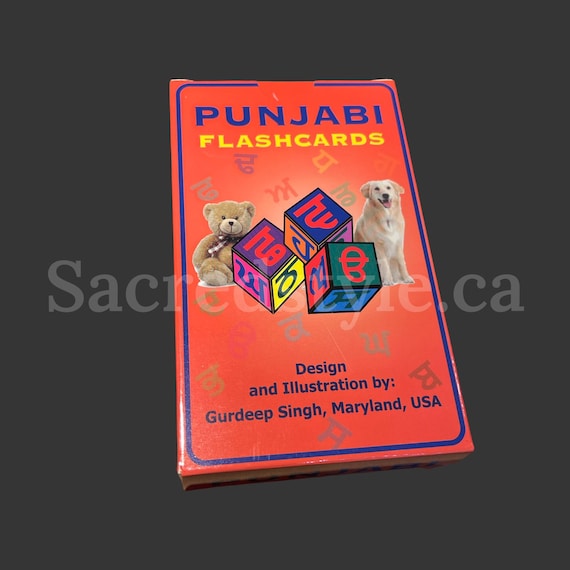 Punjabi flash cards, Gurmukhi, Punjabi Alphabet cards, Punjab, Sikh Gift items.