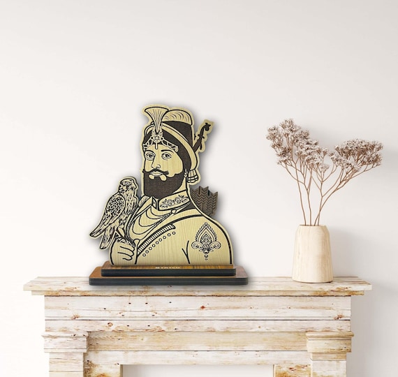 Guru Gobind Singh Ji, Table Top wood cut out, Home Decor, Sikh Items,