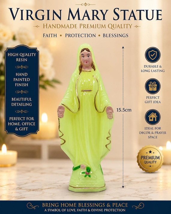 Blessed Virgin Mary Statue | Catholic Religious Statue | Blessed Mother Figurine | Mother Mary Statue for Home Altar  Decor | Christian Gift