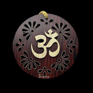 Om Car Hanging, Wood Car Hanging, Hindu, Car Decor, Rear view mirror Ornament, Gift items,  Hindu items,