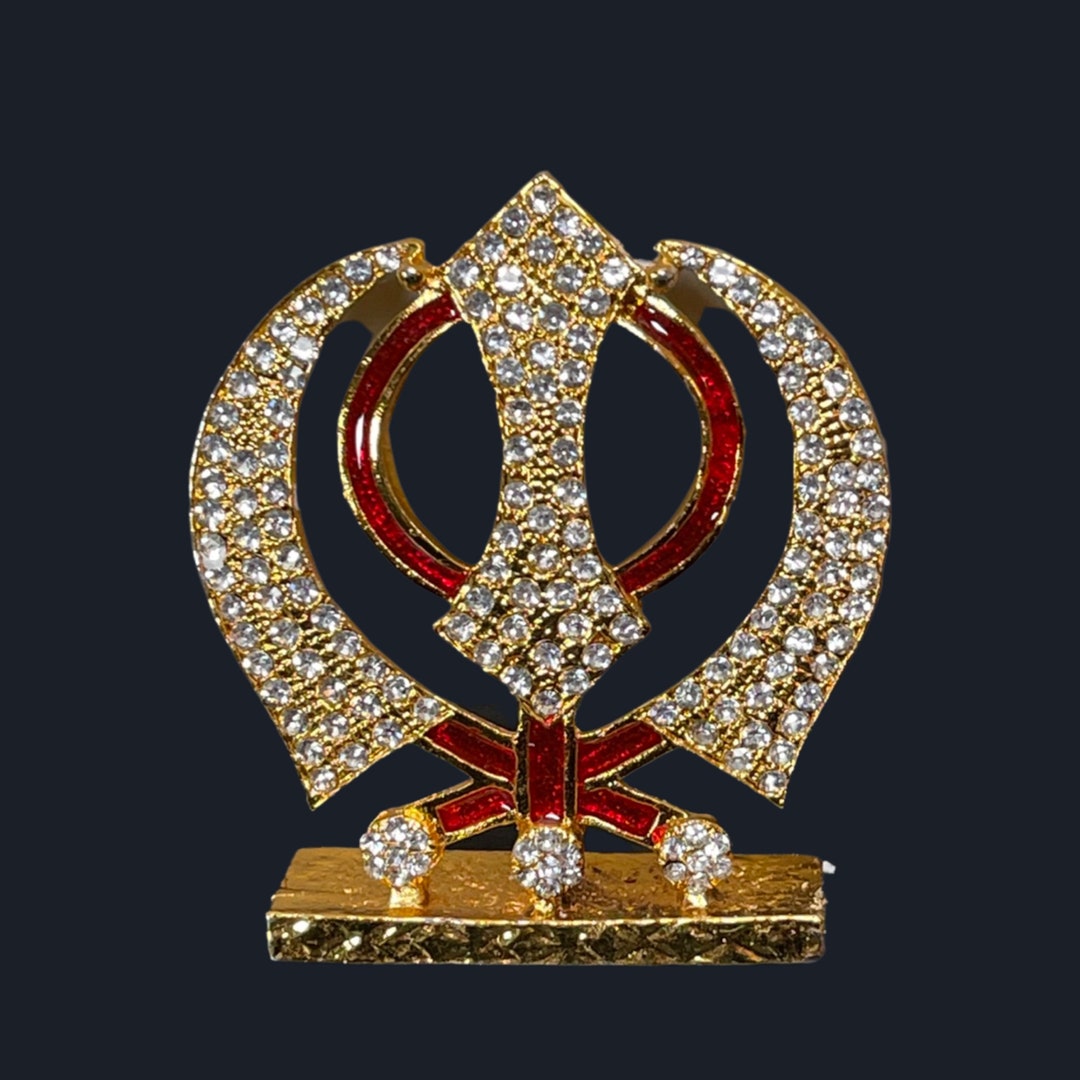 Khanda Dashboard Decor, Ek Onkar Dashboard Accessories, Car Accessories