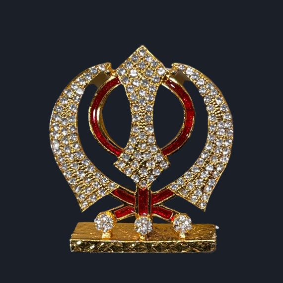 Khanda Dashboard Decor, Ek Onkar Dashboard Accessories, Car Accessories, Sikh, Religious Decor