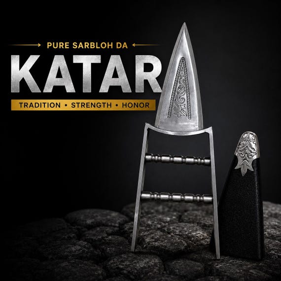 Katar, Handforged Sarbloh qatar, Sikh Dagger, Sikh Gift