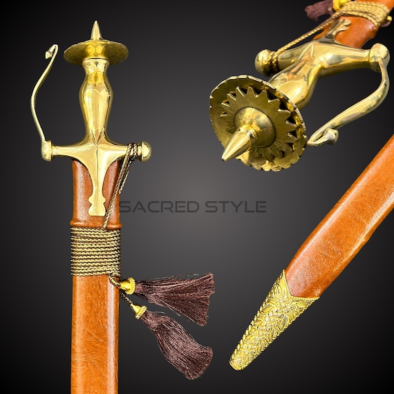 Big Kirpan, Sikh Saif made of Sarbloh with Brass Handle, Sikh kakar, Sikh Kakkar, Sikh Gift Items,