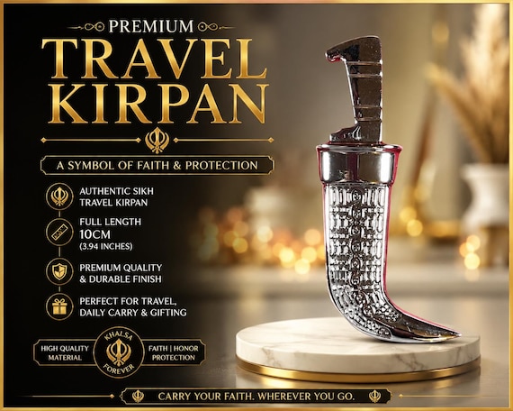 Travel Sikh Kirpan | Mini Sikh Kakkar | Small Ceremonial Kirpan | Handmade Sikh Shastar | Traditional Sikh Kirpan | Punjabi Sikh Gift