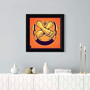 Khanda, Digital Art, Sikh Poster, Download and Print, Khanda Wall Hanging, Home Decor,