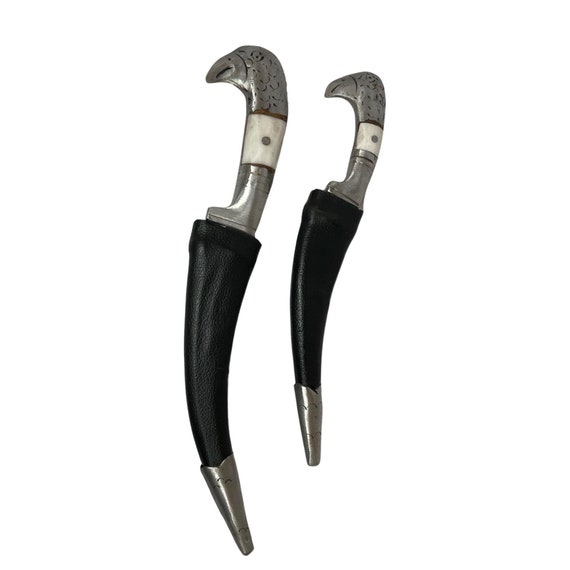 Hand Made Sarbhloh Khanjar Baaz head,  Sikh Kirpan, Sikh Kakar, Pesh Kabz, Kukri, Kakkar, Leather cover, Nihang Singh Ji, Sikh Items