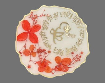 Tablero de mesa de resina Mool Mantar, arte sij, artículos de regalo sij, Gurbani, regalo del día del padre, artículos sij,