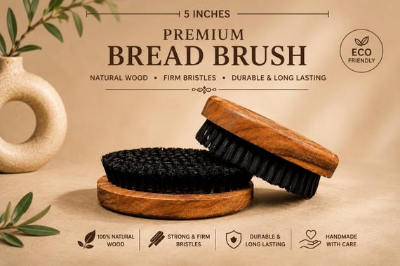 Wooden Beard Brush | Natural Beard Grooming Brush | Beard & Mustache Care | Travel Beard Brush | Men's Grooming Gift | Hair Care Brush