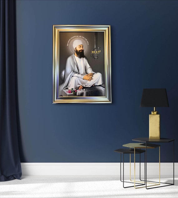 Guru Teg Bahadur ji Saroop 32x24 inches, Sikh Wall hanging, Sikh photos, Sikh gift items,