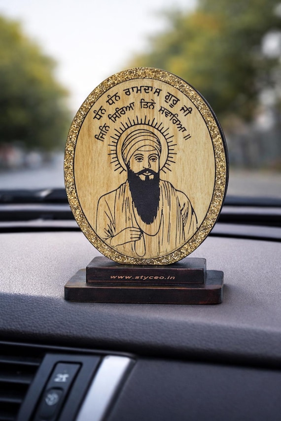 Dhan Dhan Guru Randas Ji Car dashboard idol, Car decor, Punjabi, Car Accessories,  Sikh Items,