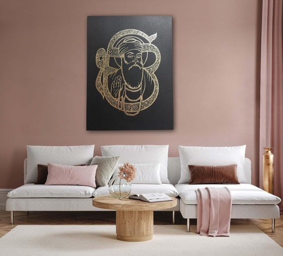 Guru Nanak Dev Ji Saroop, Ek Onkar Foil Art, Sikh Home Decor, Sikh Wall Art, Sikh Gift items,