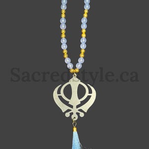 Khanda with beads Car Hanging, Car Decor, Sikh gift Items