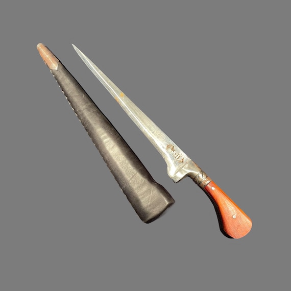 Hand Made Khanjar, Big Sarbhloh Khanjar, Sikh Kirpan, Sikh Kakar, Kukri, Kakkar, Leather cover, Sikh Gift Items
