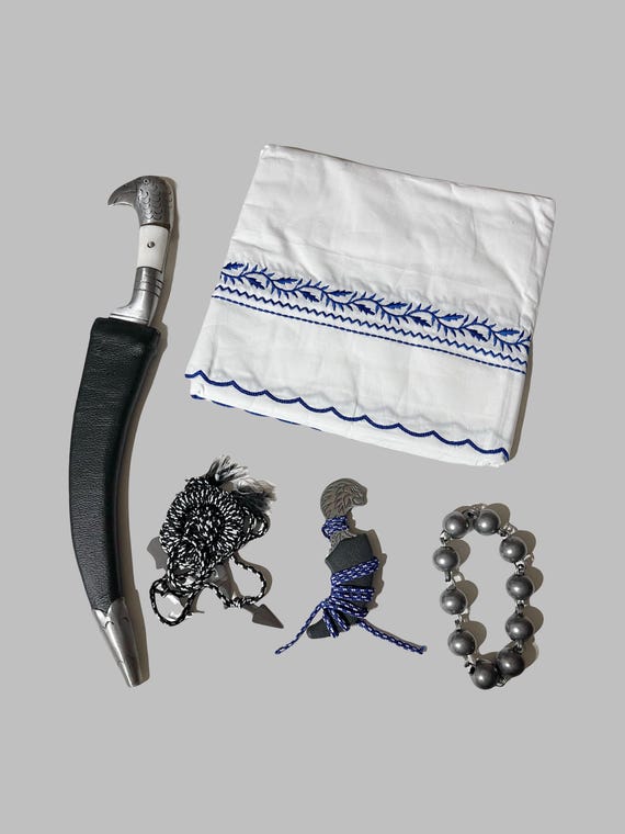 Khanjar Hajuria Dumala Shastar Necklace and Simrana Set - Sikh Kirpan Pendant - Khalsa Religious Gift