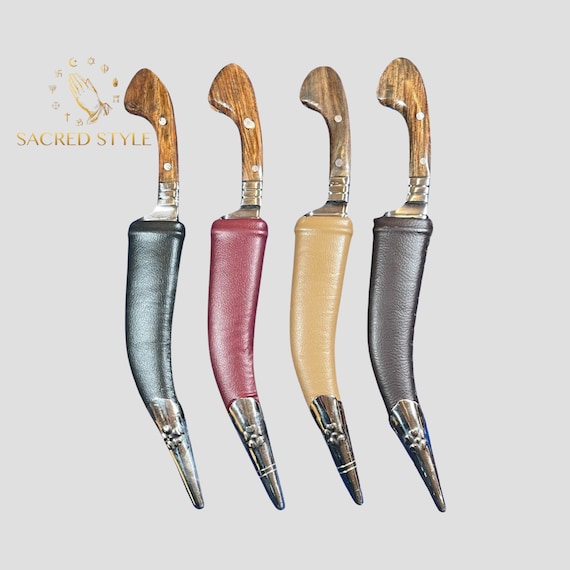 Hand Made Sarbhloh Khanjar,  Sikh Kirpan, Pesh Kabz, Sikh Kakar, Kukri, Kakkar, Leather cover, Nihang Singh Ji, Sikh Gift Items