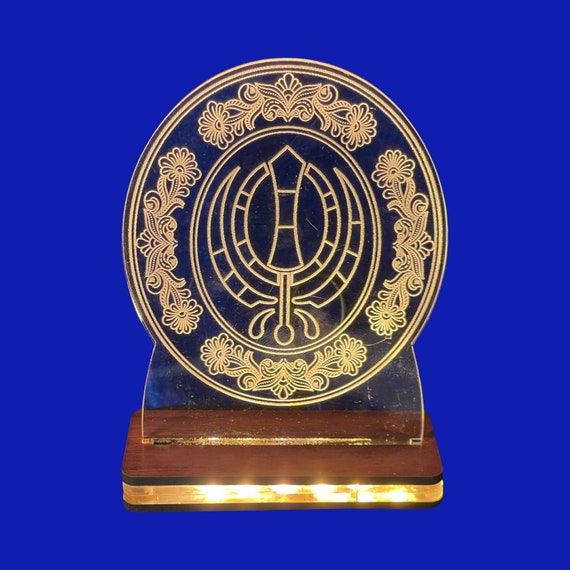KHANDA Night Lamp, Table Top, Sikh Home Decor, Sikh Gift items,
