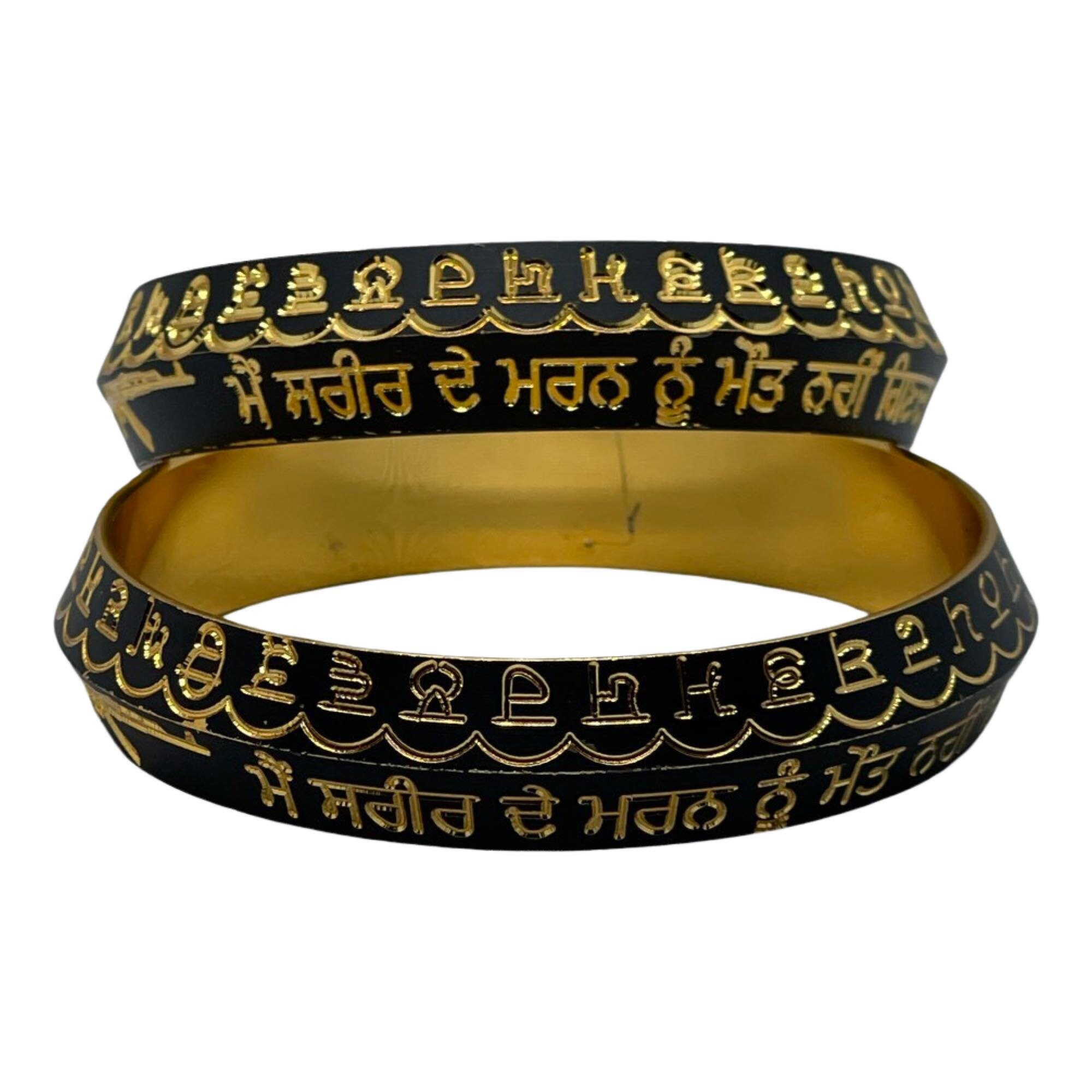 Men's 22k two-tone gold Punjabi Kada | Raj Jewels