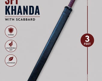 Premium Sarbloh Khanda Sahib | Wearable Sikh Shastar | Khalsa Symbol | Heavy Iron Khanda for Gatra Wear | Traditional Sikh Item