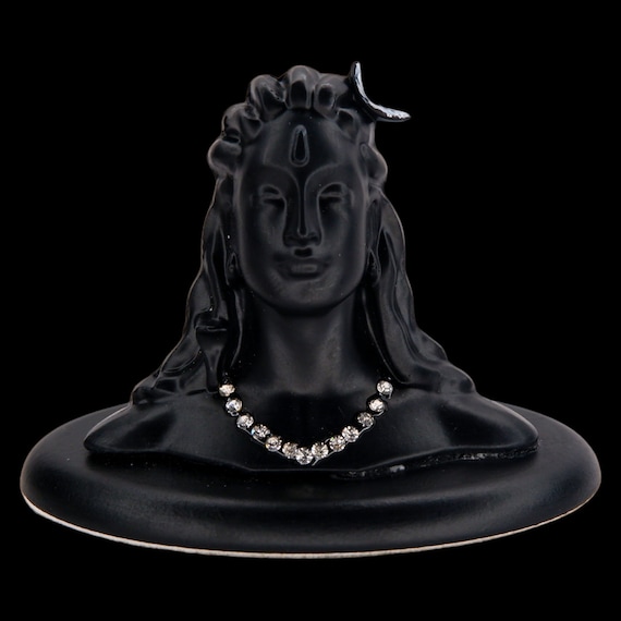 Adiyogi Shiva Statue for Car Dashboard & Home Mandir - Lord Shiva Idol - Black Resin Mahadev Figurine, Hindu Spiritual Gift