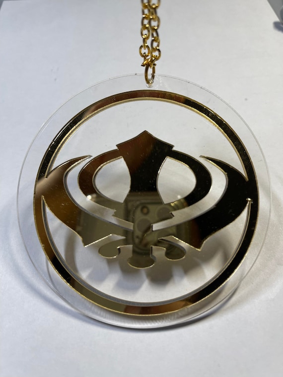 Khanda Car Hanging, Car decor, Car Khanda, rear view mirror ornament, Sikh Items
