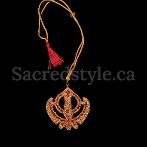 Steel Khanda, Car Hanging, Black Metal Khanda, Silver Khanda, Car Decor, Sikh gift Items